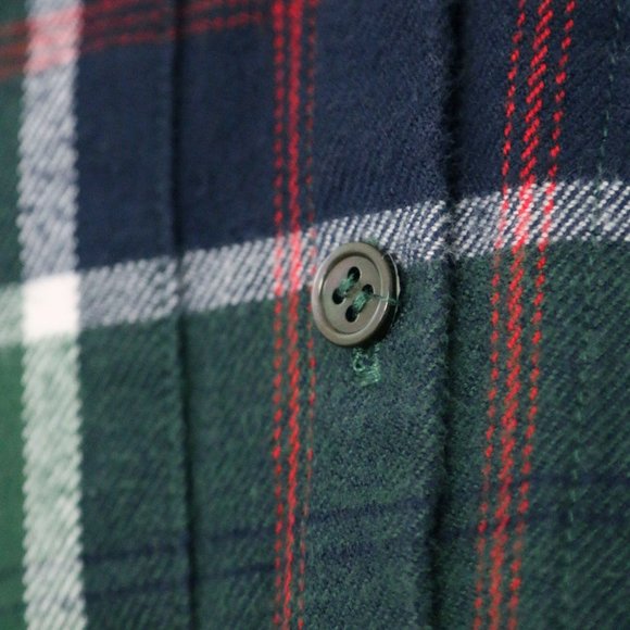 DEREK LAM 10 CROSBY Green Navy Blue Tartan Plaid Button Down Shirt 4 100% Cotton - Picture 14 of 15